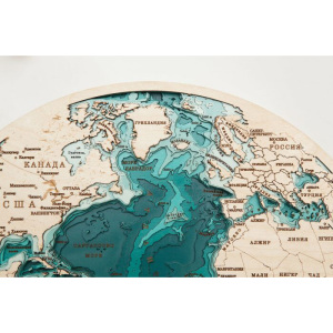 A map of America made of wood, to order
