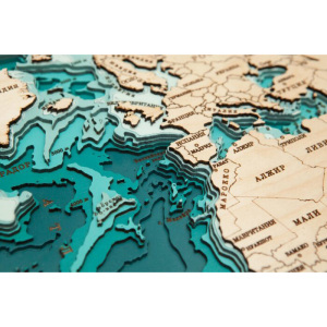 A map of America made of wood, to order