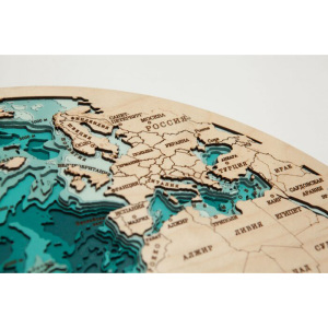 A map of America made of wood, to order
