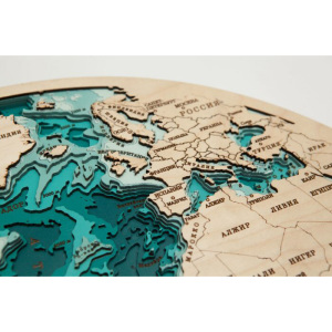 A map of America made of wood, to order