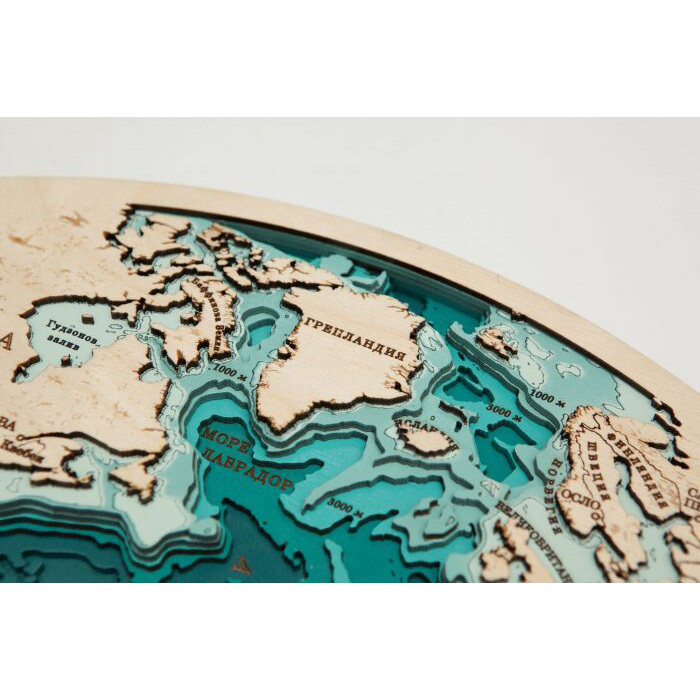 A map of America made of wood, to order