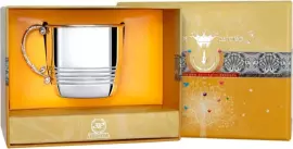 Детская серебряная кружка КД "Рифленая"