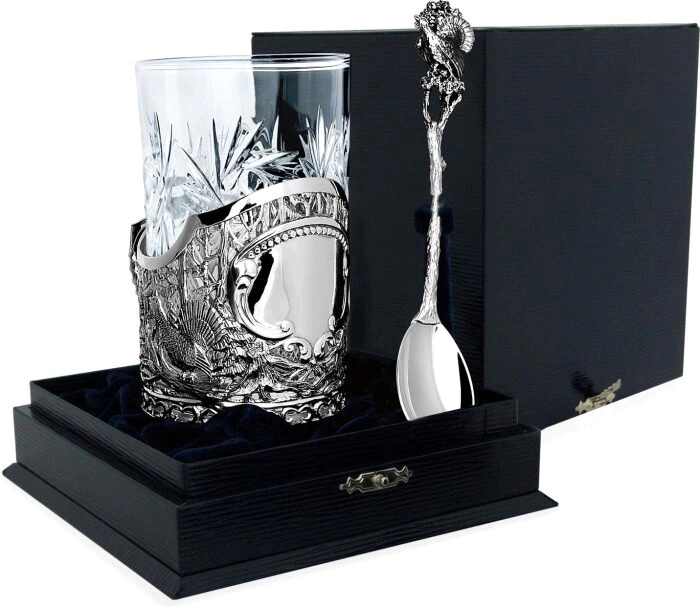 Silver cup holder "Capercaillie"