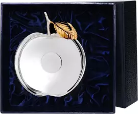 Серебряная ваза "Яблоко" с позолотой