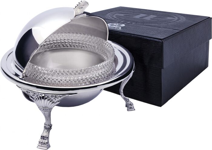 Серебряная икорница "Барокко"