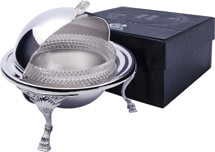 Серебряная икорница "Барокко"