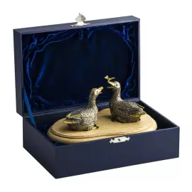 Серебряный набор для специй "Утки"