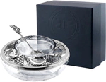 Silver caviar bowl "Sturgeon" with a spoon