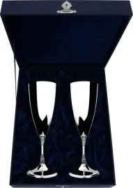 Набор серебряных фужеров "Виноград"