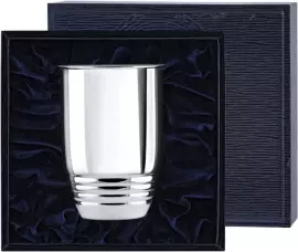 Серебряный стакан "Рифленый 250" на 1 персону