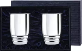 Набор стаканов из серебра "Рифлёные 250" на 2 персоны