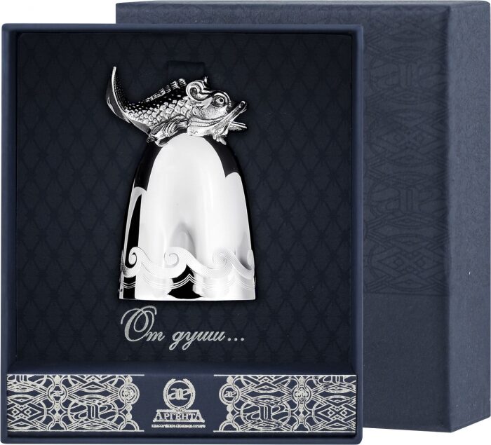 Стопка для водки из серебра "Царь-Рыба"