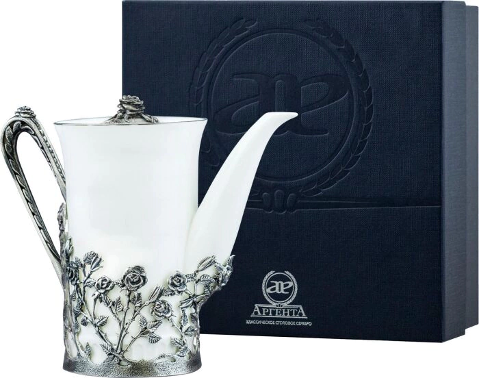 Silver coffee pot "Rosa"