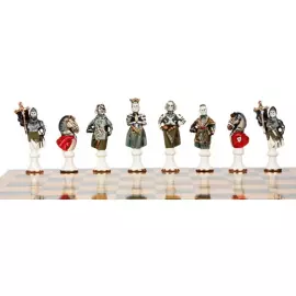 Коллекционный фарфоровые шахматы "Грюнвальдская битва"