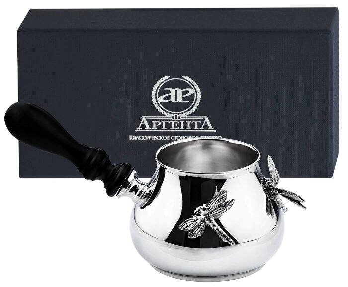 Silver coffee cup "Dragonfly"