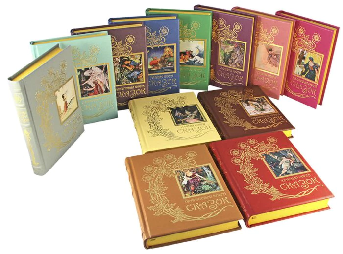 The collected works of "Colored Tales" by Andrew Lang in 12 volumes