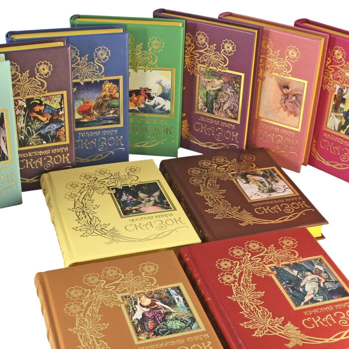 The collected works of "Colored Tales" by Andrew Lang in 12 volumes