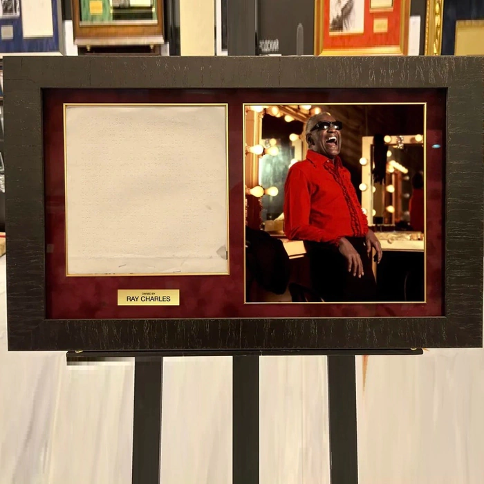 Personal braille notes by singer Ray Charles