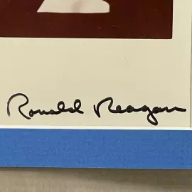Фотография с автографом 40-го Президента США Рональда Рейгана