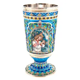 Бокал для вина "Загадка" финифть Бокал для вина "Загадка" финифть