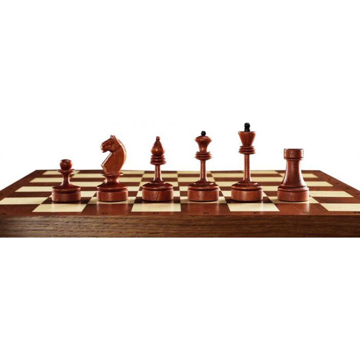 Chess made of oak and maple "Prague motifs"