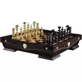 Boxwood and wenge chess "Rezans"