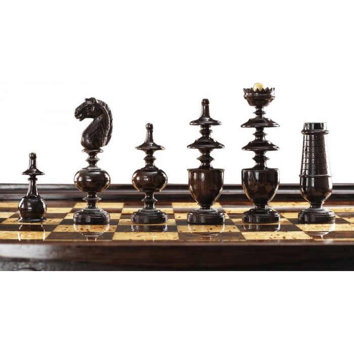 Boxwood and wenge chess "Rezans"