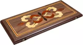 Backgammon made of walnut "Crown of elites"