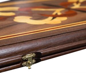 Backgammon made of walnut "Crown of elites"
