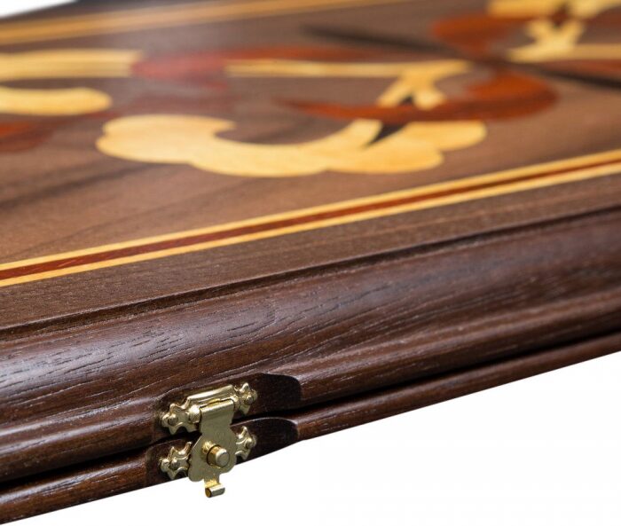 Backgammon made of walnut "Crown of elites"
