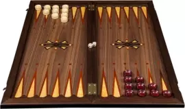 Backgammon made of walnut "Crown of elites"