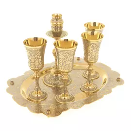 Grazia wine set for 4 persons with a candlestick, Zlatoust