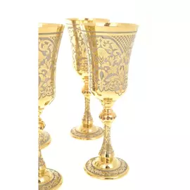 Grazia wine set for 4 persons with a candlestick, Zlatoust