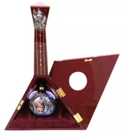 Балалайка "Зимние забавы" с ёлочной игрушкой, Палех