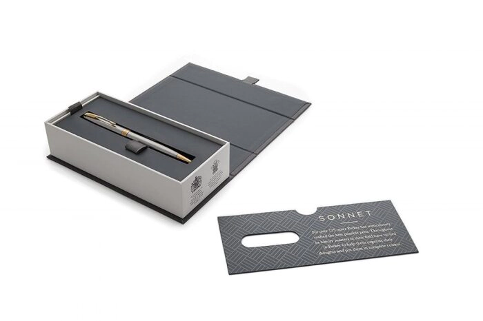 Engraved set: undated diary and ballpoint pen "Sonnet" K527 St. Steel GT