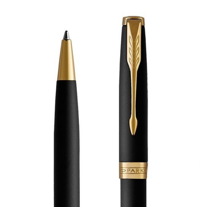 Engraved set: Diary and Ballpoint pen "Sonnet" Black GT