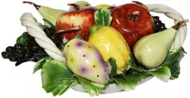 Декоративная корзина с ручками "Фруктами"