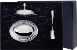 Серебряная сахарница "Инглезе №3"	с крышкой и совком