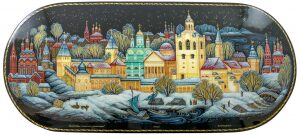 Шкатулка для украшений "Ярославль. Спасский монастырь" Холуй