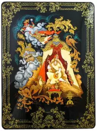 Шкатулка для украшений "Руслан и Людмила" Холуй