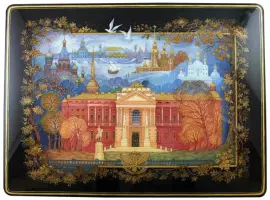 Шкатулка для украшений "Санкт-Петербург" Холуй