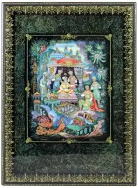 Шкатулка для бумаг "Игра в шахматы" Холуй Шкатулка для бумаг "Игра в шахматы" Холуй