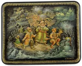 Шкатулка для украшений "Колядки" Холуй