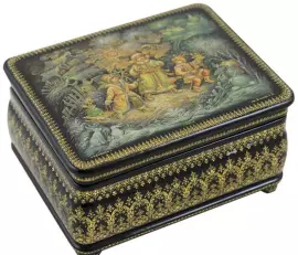 Шкатулка для украшений "Колядки" Холуй