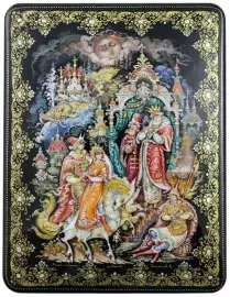 Шкатулка для украшений "Конек-горбунок" Холуй