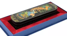 Набор: ручка в шкатулке "Жар-птица" Палех