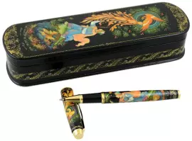 Набор: ручка в шкатулке "Жар-птица" Палех
