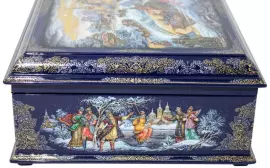 Ларец для украшений "Зимушка зима" Холуй