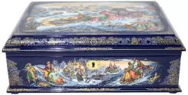 Ларец для украшений "Зимушка зима" Холуй