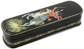 Набор: ручка в шкатулке "Гусар" Палех Набор: ручка в шкатулке "Гусар" Палех